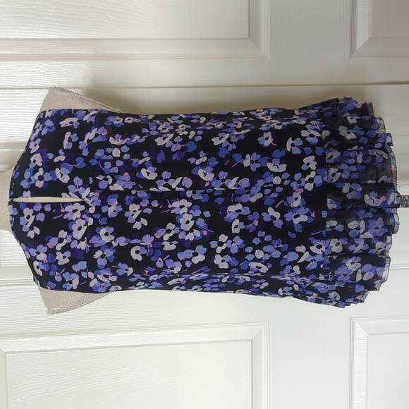 Kate Spade Floral Hydrangea Silk Double Layer Tank - Picture 6 of 8